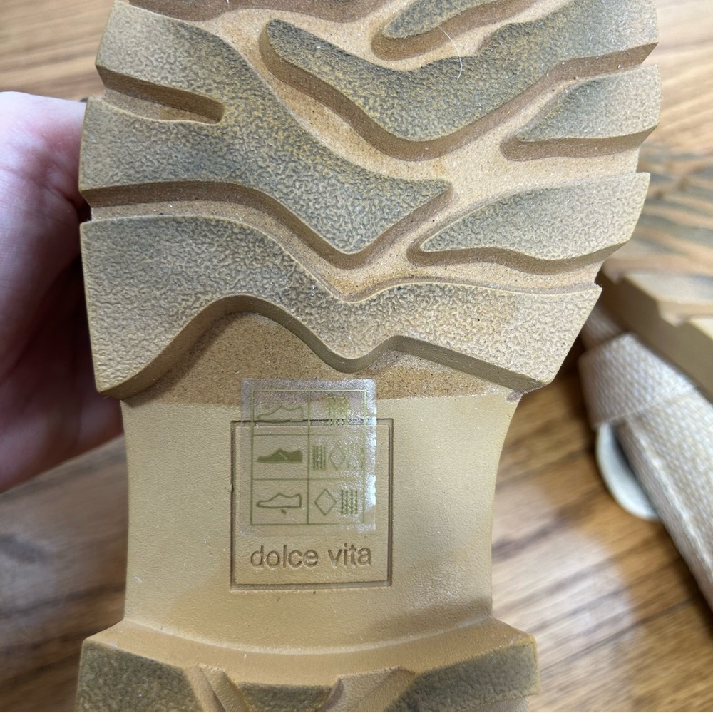 *SOLD*DV Dolce Vita | Ericka Loafer Raffia Cream Chunky Buckle Detail Size 6 - Picture 11 of 12